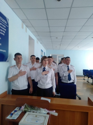 Торжественное мероприятие в  зале Отдела полиции